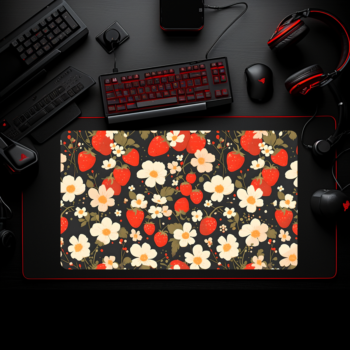 Battle Bear Playmats x Strawberry Patch